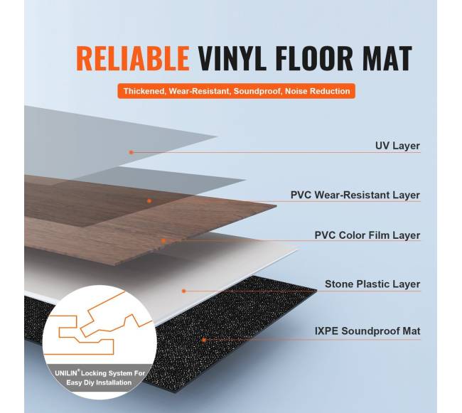 Vinilo grindų plytelės 1220 x 185 mm2