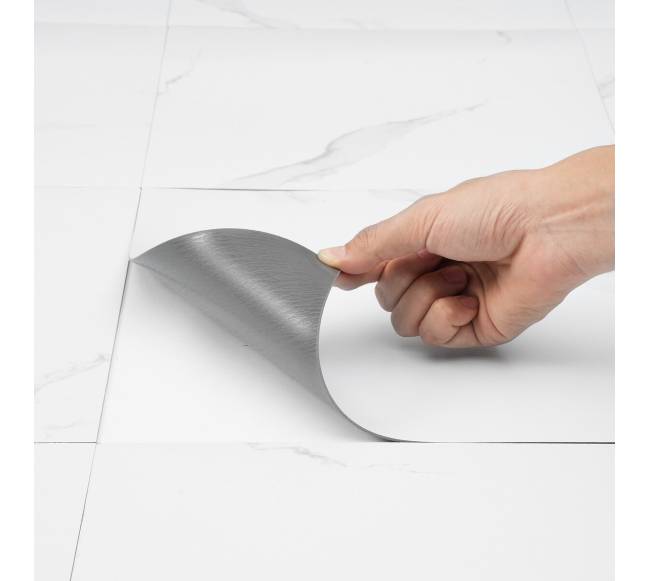 Lipni vinilinė grindų danga su baltu marmuru8