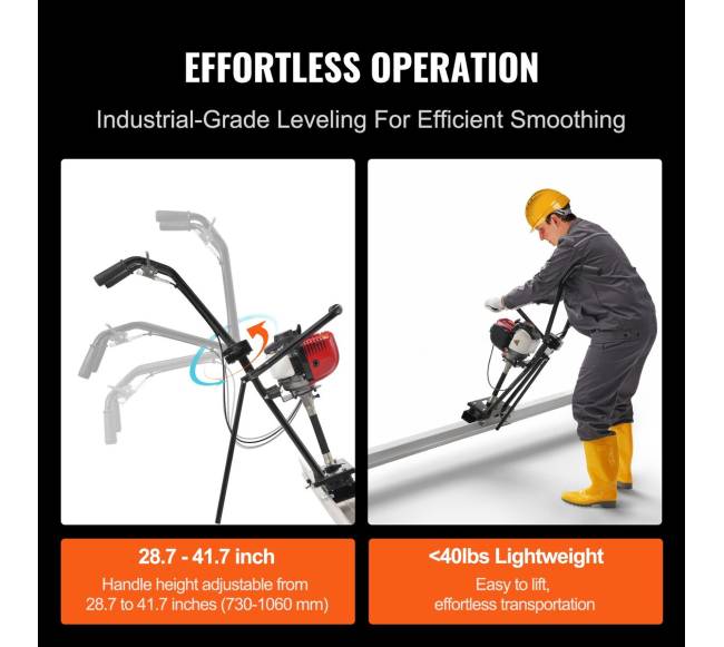 Benzininis betono vibracinis įrankis su 1830 mm aliuminio strypu2