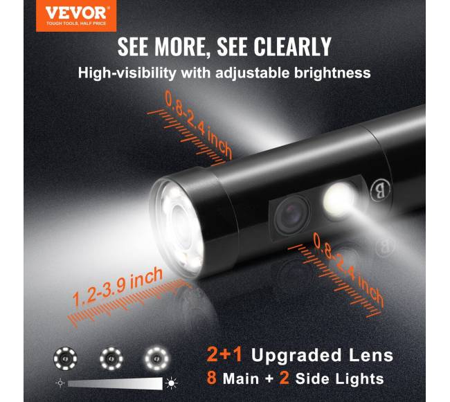 Trijų objektyvų endoskopo kamera, 4.5 colių ekranas1