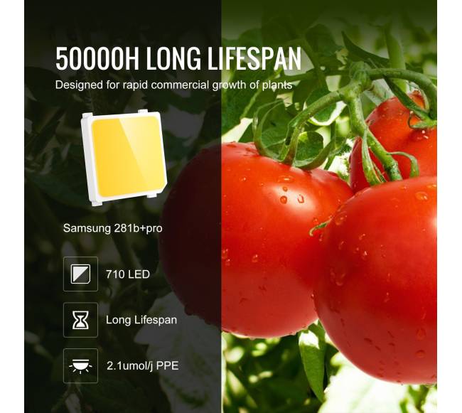 LED auginimo šviesa, 300W pilno spektro2