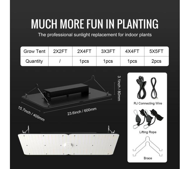 LED auginimo šviesa, 300W pilno spektro6