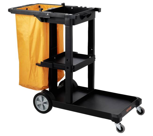 Valymo vežimėlis su 3 lentynomis0