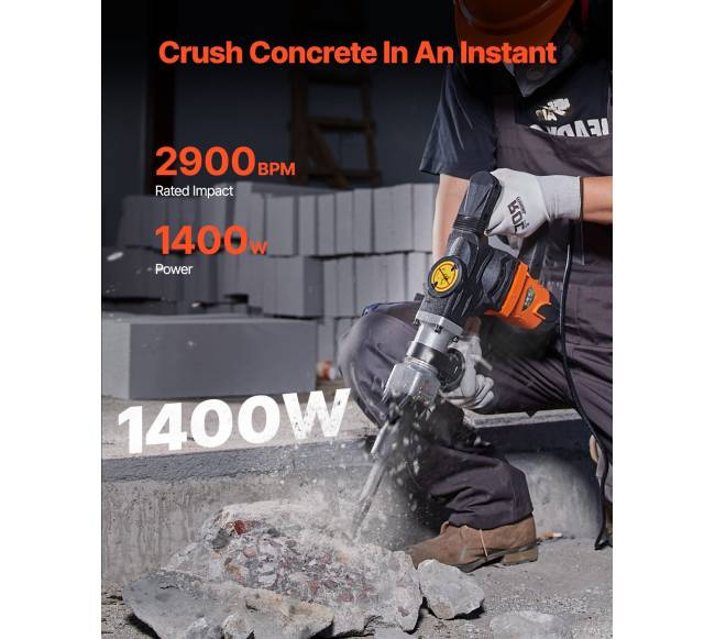 Elektrinis kūjis betono griovimui 1600W1