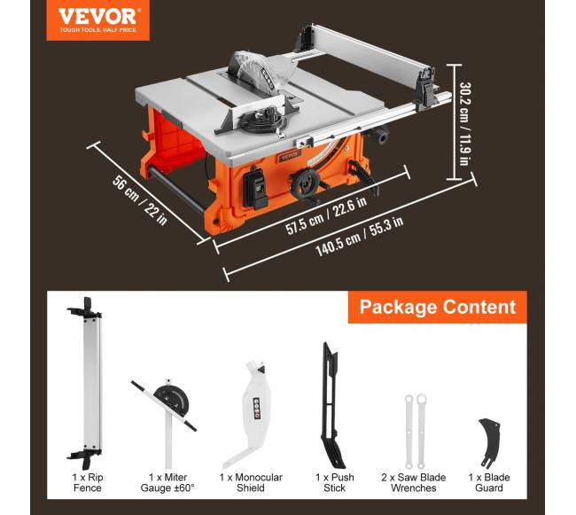 10" elektrinė staliaus pjūklų mašina6