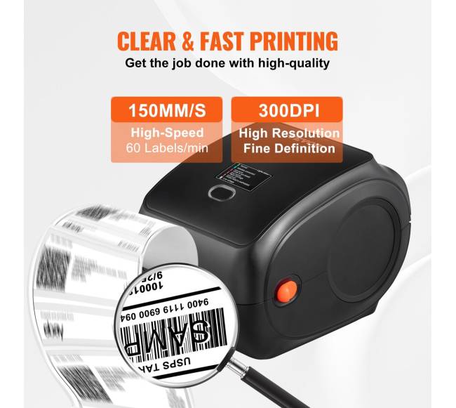 Terminis etikečių spausdintuvas 4x6 USBBluetooth3