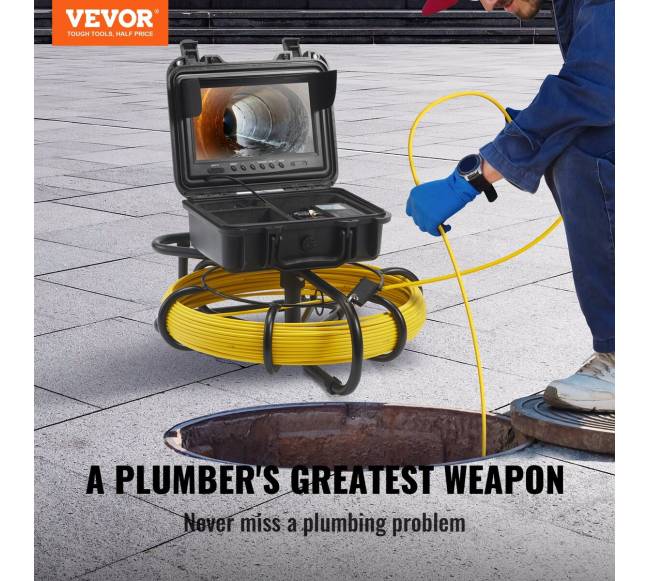 Vamzdžių inspekcijos kamera su 9 colių ekranu1