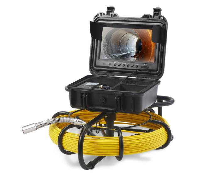 Vamzdžių inspekcijos kamera su 9 colių ekranu9