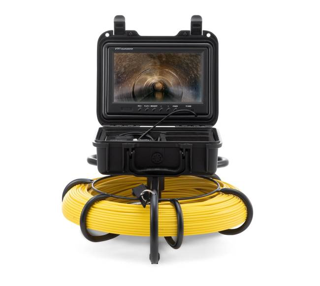 Kanalizacijos vamzdžių apžiūros kamera 9 colių ekranas0