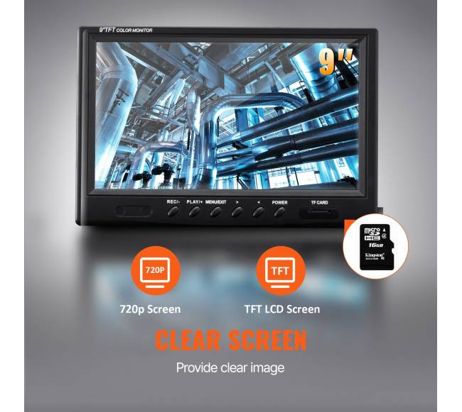 Kanalizacijos vamzdžių apžiūros kamera 9 colių ekranas2