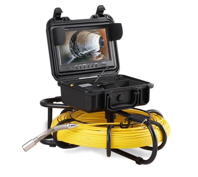 Kanalizacijos vamzdžių apžiūros kamera 9 colių ekranas10
