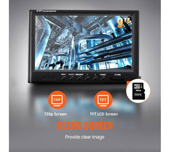 Vamzdžių tikrinimo kamera su 9 colių ekranu2