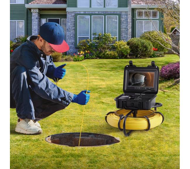 Kanalizacijos vamzdžių tikrinimo kamera su 9 colių ekranu7