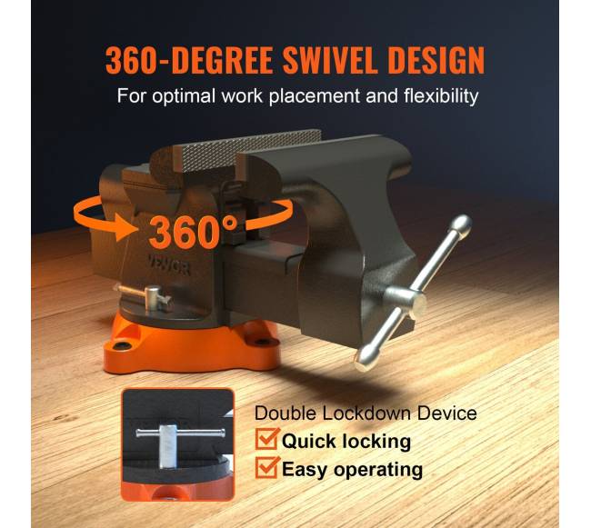 6" spaustuvas su priekalu ir 360 reguliuote4