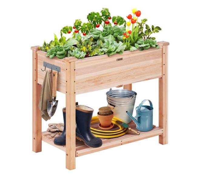 Medinis pakeltas daržo lysvės lovelis0