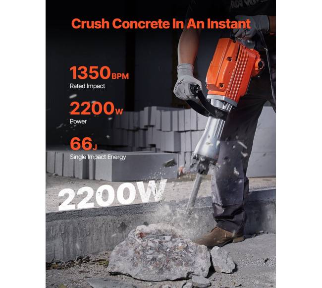 Hidraulinis elektrinis griovimo plaktukas 2200W1