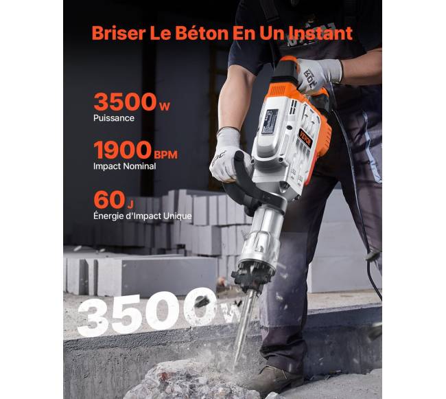 Griovimo kūjis su 2 kalteliais 3500W1