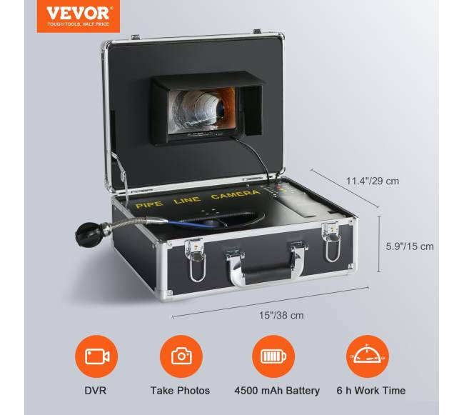 Kanalizacijos kamera su 7 colių ekranu6