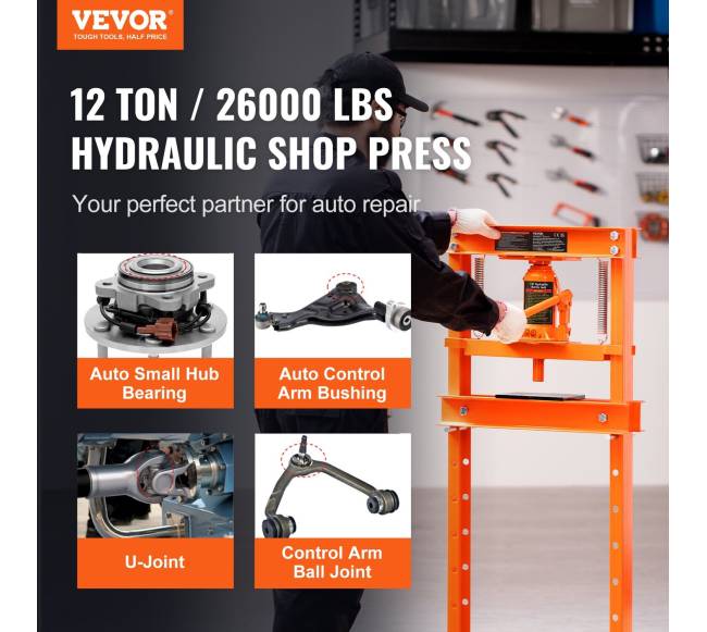 Hidraulinis 12 tonų H-rėmo grindų presas1