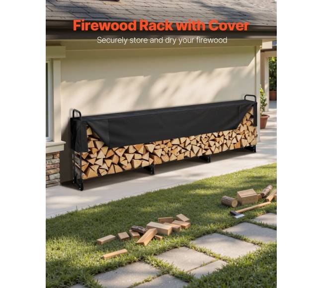 Lauko malkų stovas su uždangalu 386 cm1