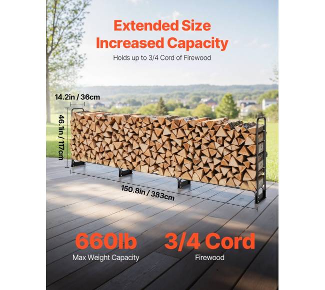 Lauko malkų stovas su uždangalu 386 cm2