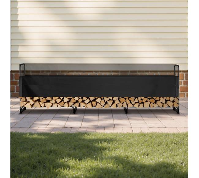 Lauko malkų stovas su uždangalu 386 cm7