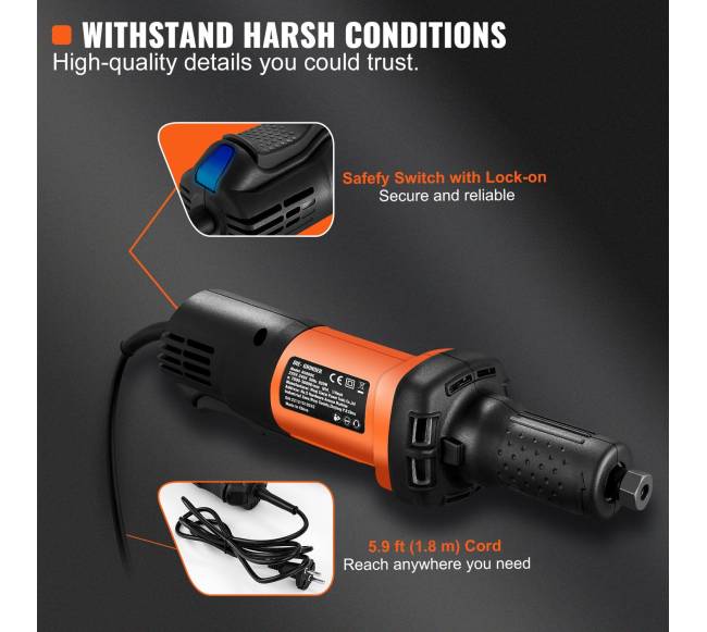 Tiesinis die grinderis 6mm su 30000 RPM greičiu5