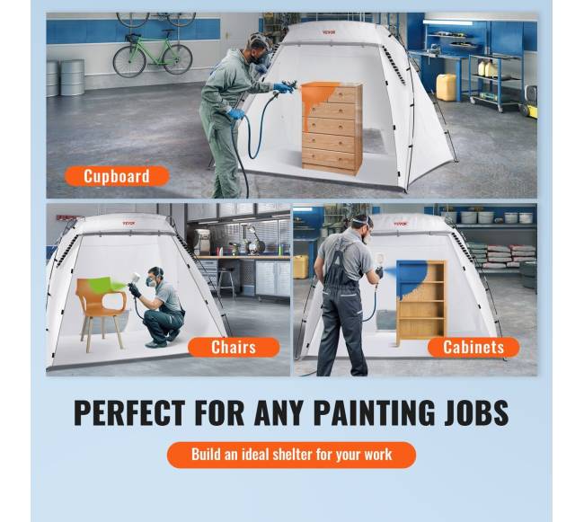 Dažų purškimo palapinė, 228x158x158 cm3