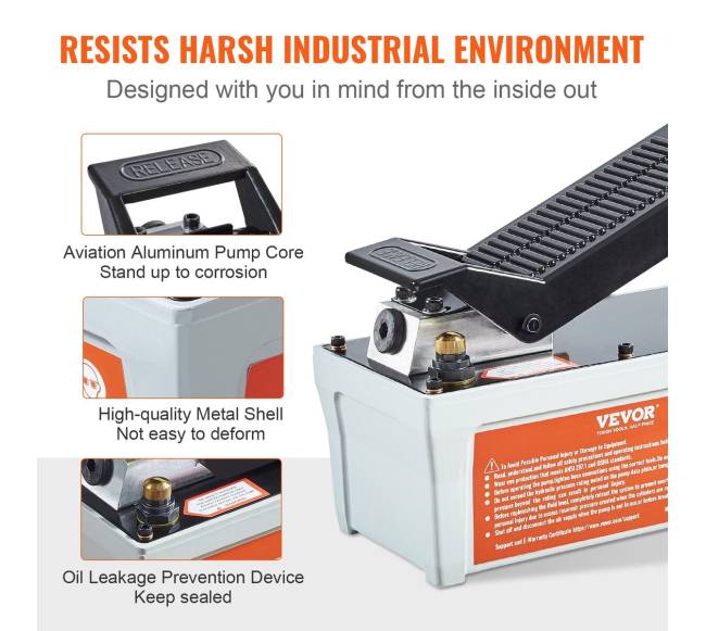 Pneumatinė hidraulinė pompa, 10,000 PSI, 12 gal talpa4