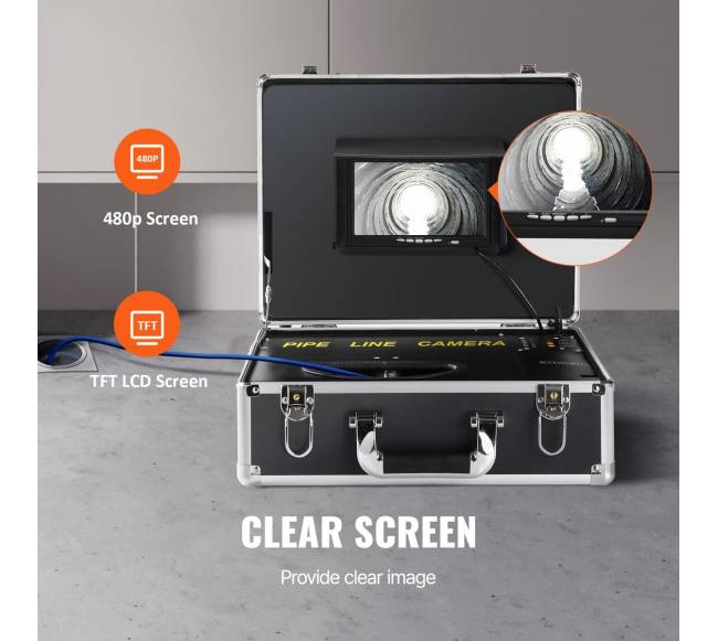 Kanalizacijos kamera su 7 colių ekranu2
