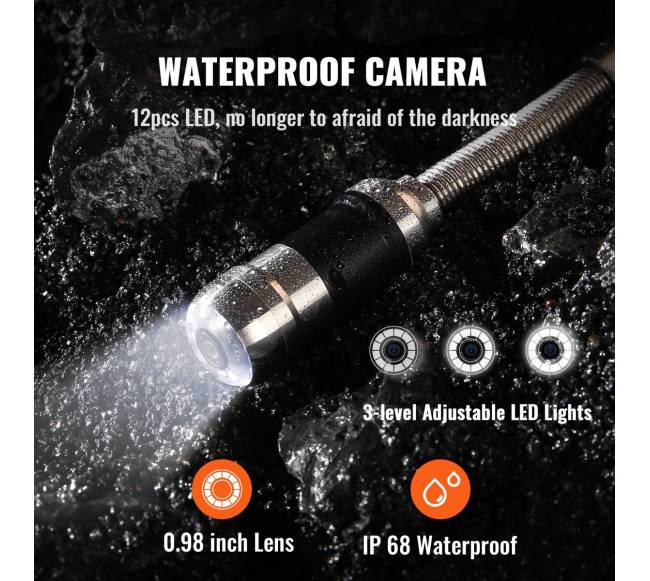 Kanalizacijos kamera su 7 colių ekranu3