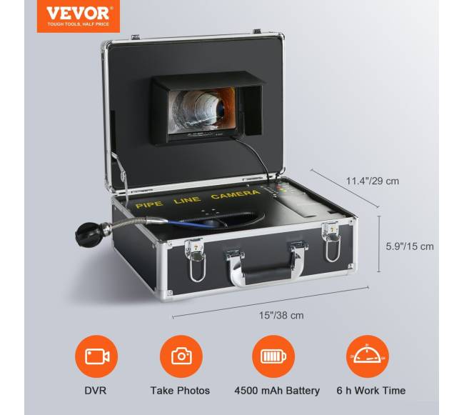 Kanalizacijos kamera su 7 colių ekranu6