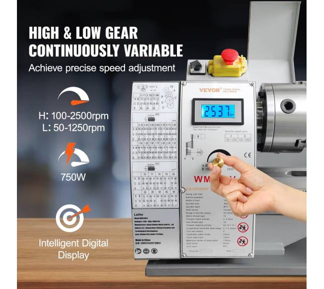 Metalo tekinimo staklės 21 x 75 cm2