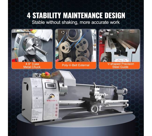 Metalo tekinimo staklės 21 x 75 cm3