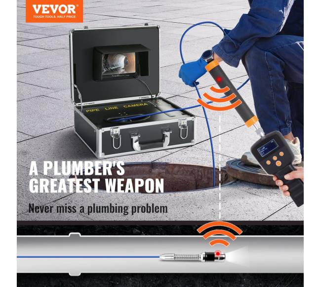 Nuotėkų vamzdžių apžiūros kamera su lokatoriumi1