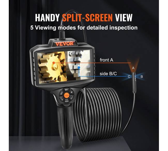 Trigubo objektyvo apžiūros kamera su apšvietimu2