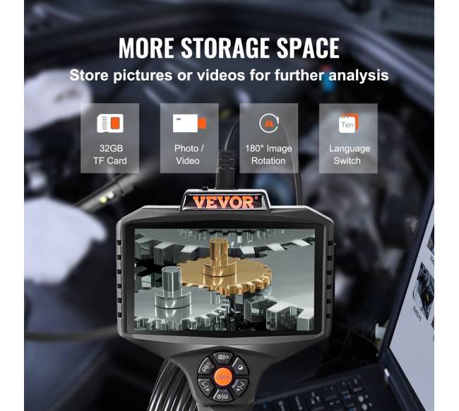 Trigubo objektyvo apžiūros kamera su apšvietimu5