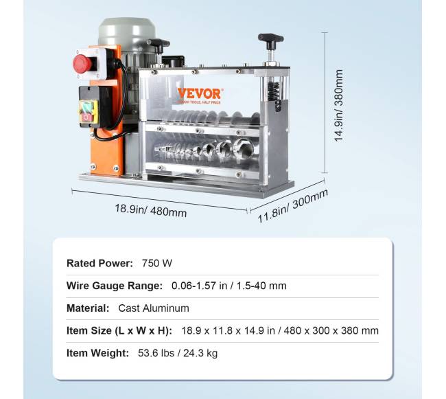 Automatinis laido nuėmimo aparatas, 1.5-40 mm6