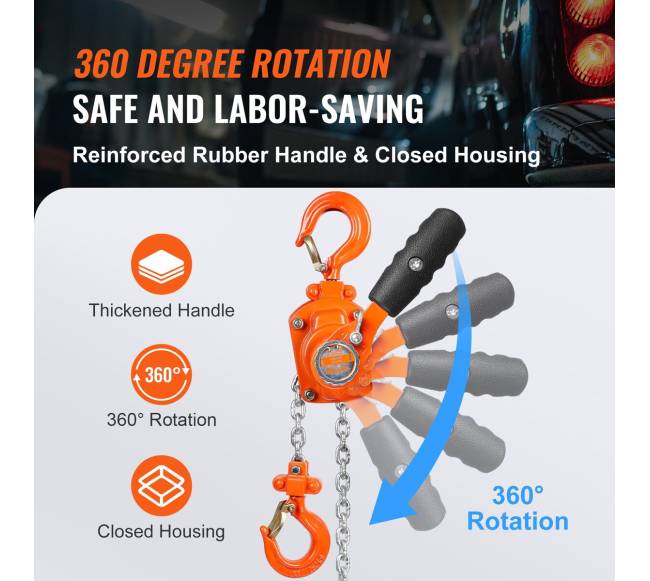 Rankinė svirtinė grandinė, 250 kg, 10 m5