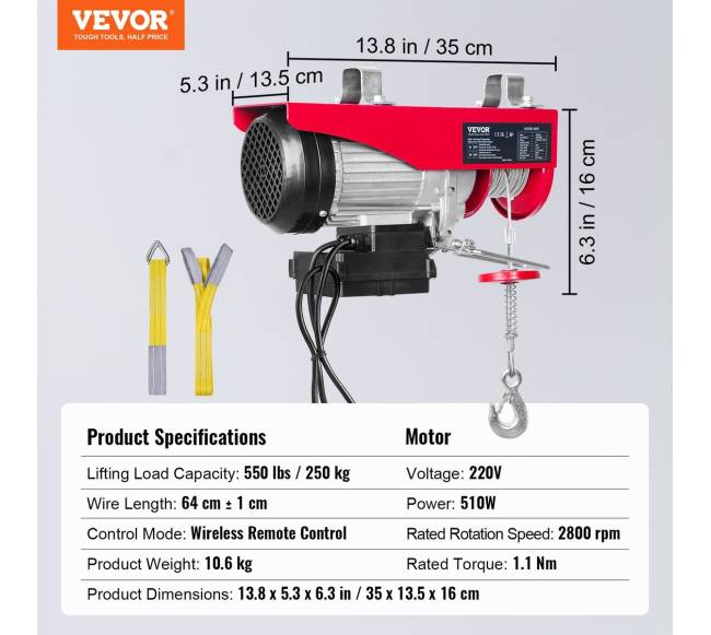 Elektrinis keltuvas 250 kg su nuotoliniu valdymu6