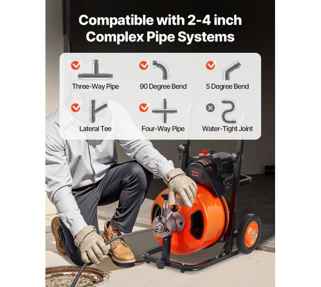 Elektrinė kanalizacijos valymo mašina 30 m2