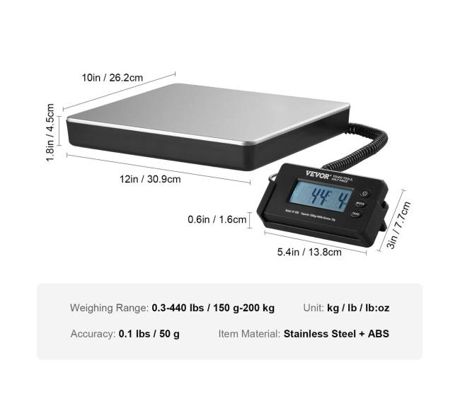 Skaitmeninės svarstyklės siuntoms iki 200 kg6