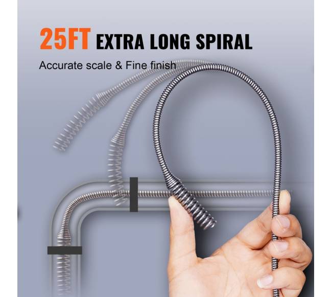 25 ft vamzdžių gyvatė su grąžto priedu2