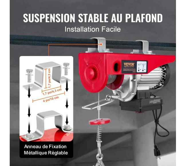 Elektrinis keltuvas 800 kg, 1450W, 12 m aukštis5