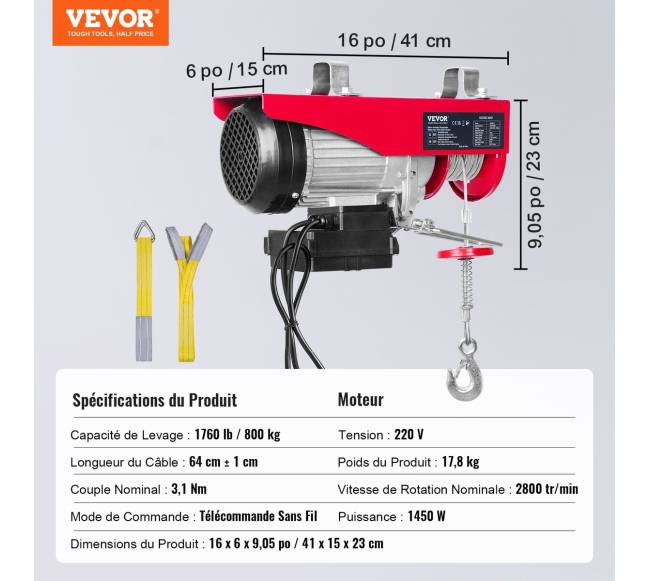 Elektrinis keltuvas 800 kg, 1450W, 12 m aukštis6