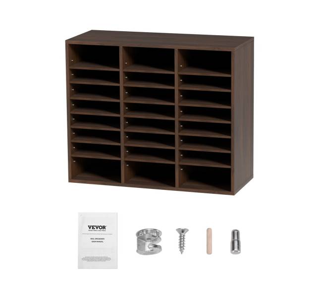 Popieriaus rūšiavimo dėžutė su 24 skyriais0