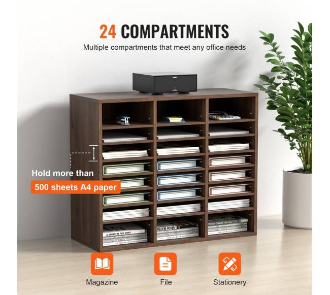 Popieriaus rūšiavimo dėžutė su 24 skyriais3