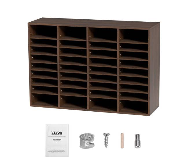 Knygų lentynėlių organizatorius su 36 skyreliais0