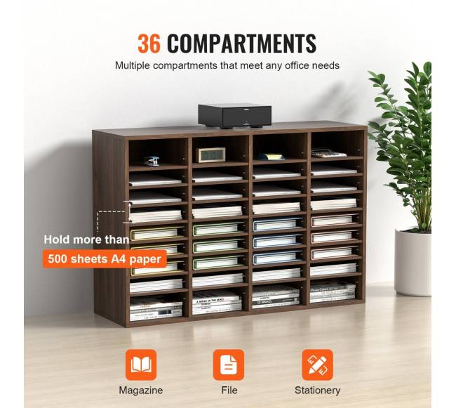 Knygų lentynėlių organizatorius su 36 skyreliais3