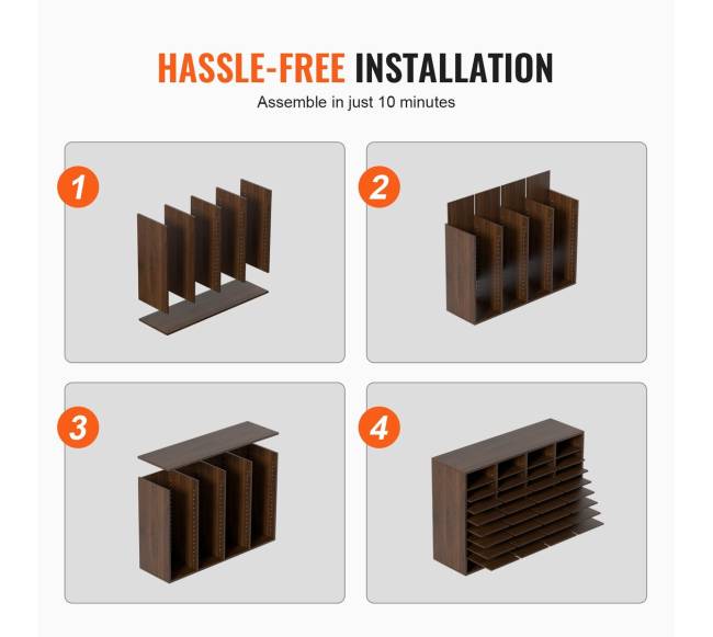 Knygų lentynėlių organizatorius su 36 skyreliais5